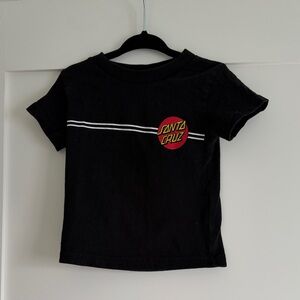 Santa Cruz Skateboards Toddler Tee in Black with Red Logo